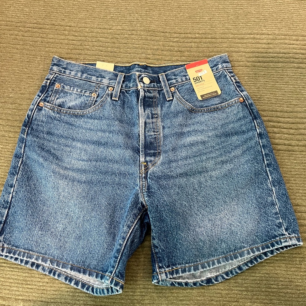 Levi's Classic Blue Denim 501 Shorts